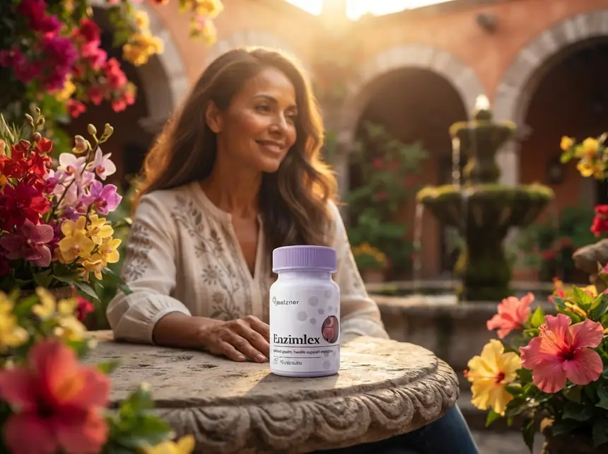 Mujer mexicana con energía y bienestar en su jardín